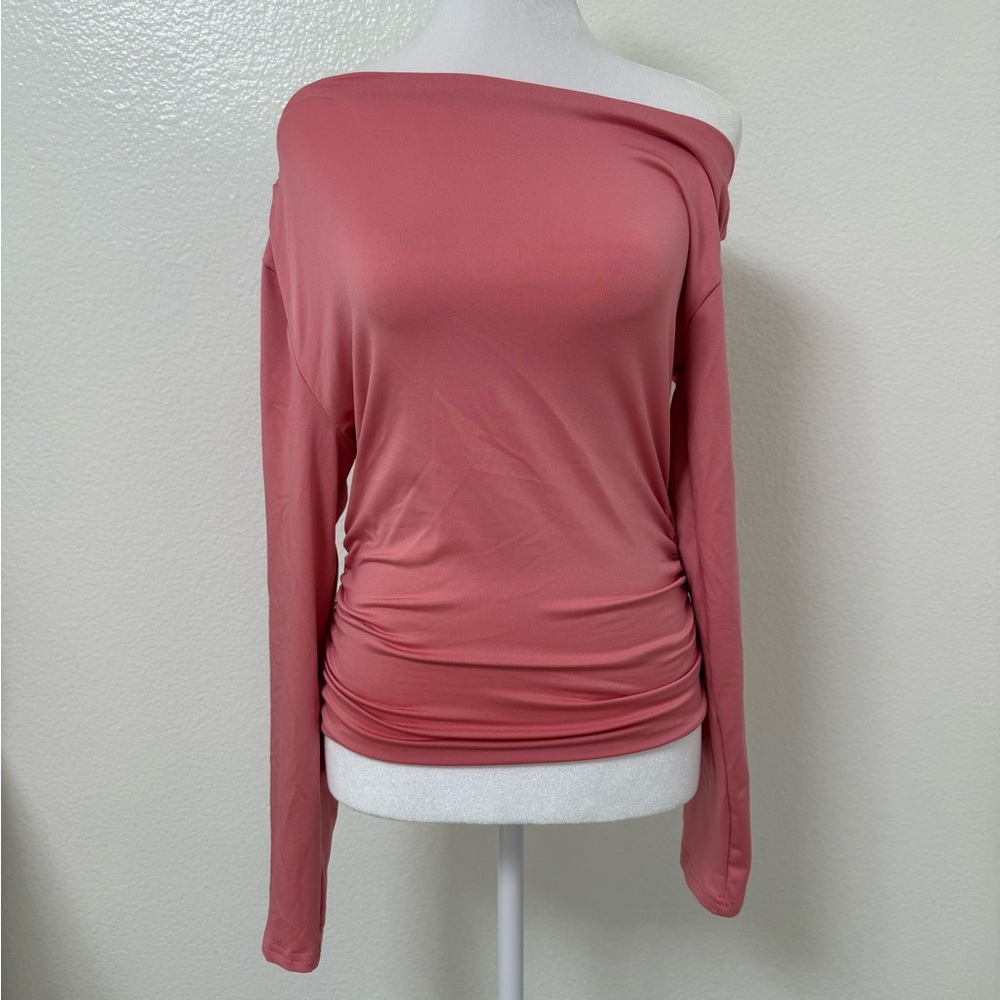 Elegant Off-Shoulder Pink Top
